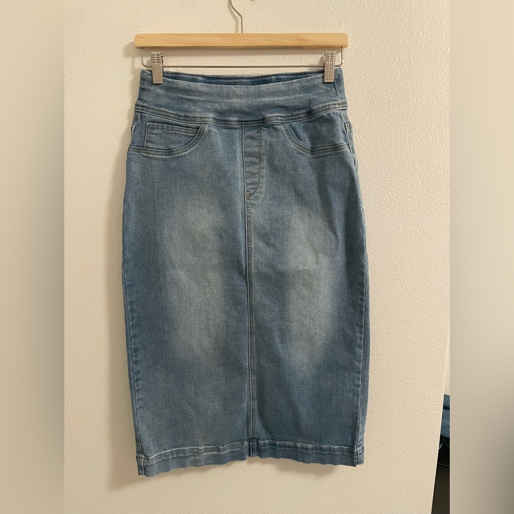 Mainstreet Exchange 29” Sara Denim Midi Skirt Size 4